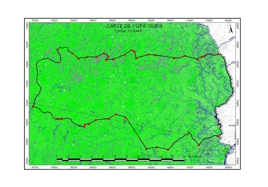 Carte de localisation de l' UFA 10-009