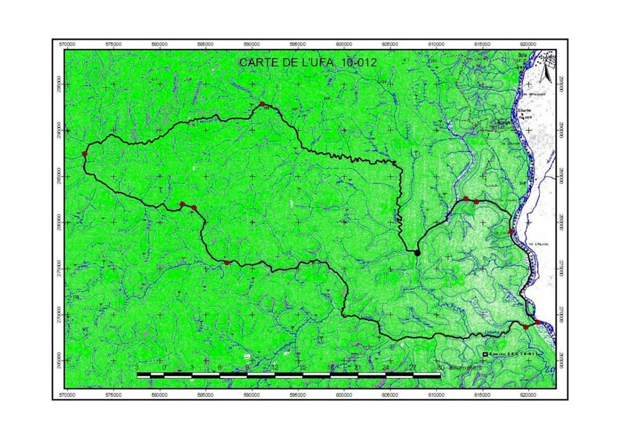 Figure 1 - Carte de localisation de l' UFA 10-012