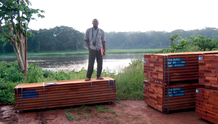 Figure 2 - A facade of the sawmill overlooking the Sangha River