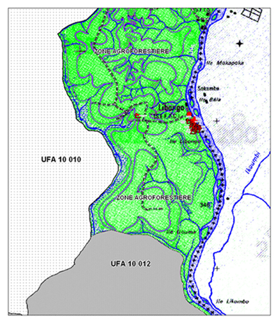 Figure 1 - Localisation de la scierie de Libongo