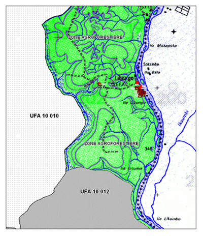 Figure 1 - Location of the Libongo sawmill